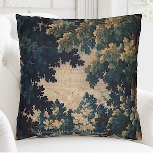 Fodera per cuscino con arazzo Verdure / Cuscino decorativo vintage stile castello francese del XVIII secolo