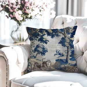 Fronha de Tapeçaria Verdure, Design de Parque de Caça de Bruxelas, Almofada de Decoração Antiga para Casa, Capa de Almofada Vintage, Fronha Decorativa para Presente