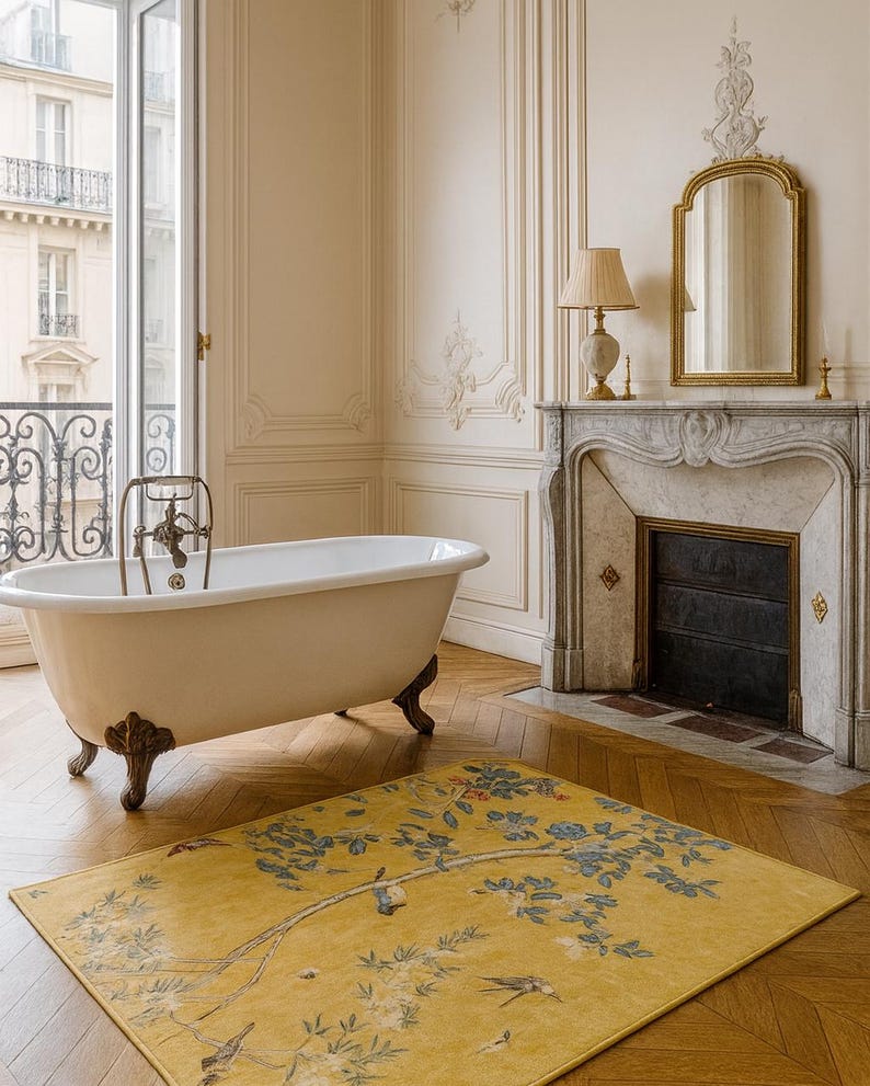 Chinoiserie Birds & Blossoms Area Rug, Oriental Birds and Flowers ...