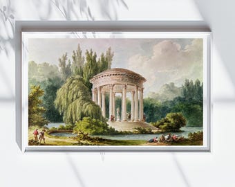 Marie Antoinette&#39;s Temple of Love Fine Art Print, Petit Trianon in Versailles Watercolor, Museum Grade Poster, Vintage wall Decor | Part 2