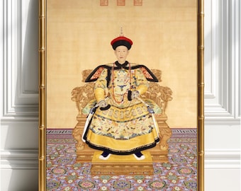 中国皇帝乾隆帝のファインアートプリント、清朝の祖先の肖像画