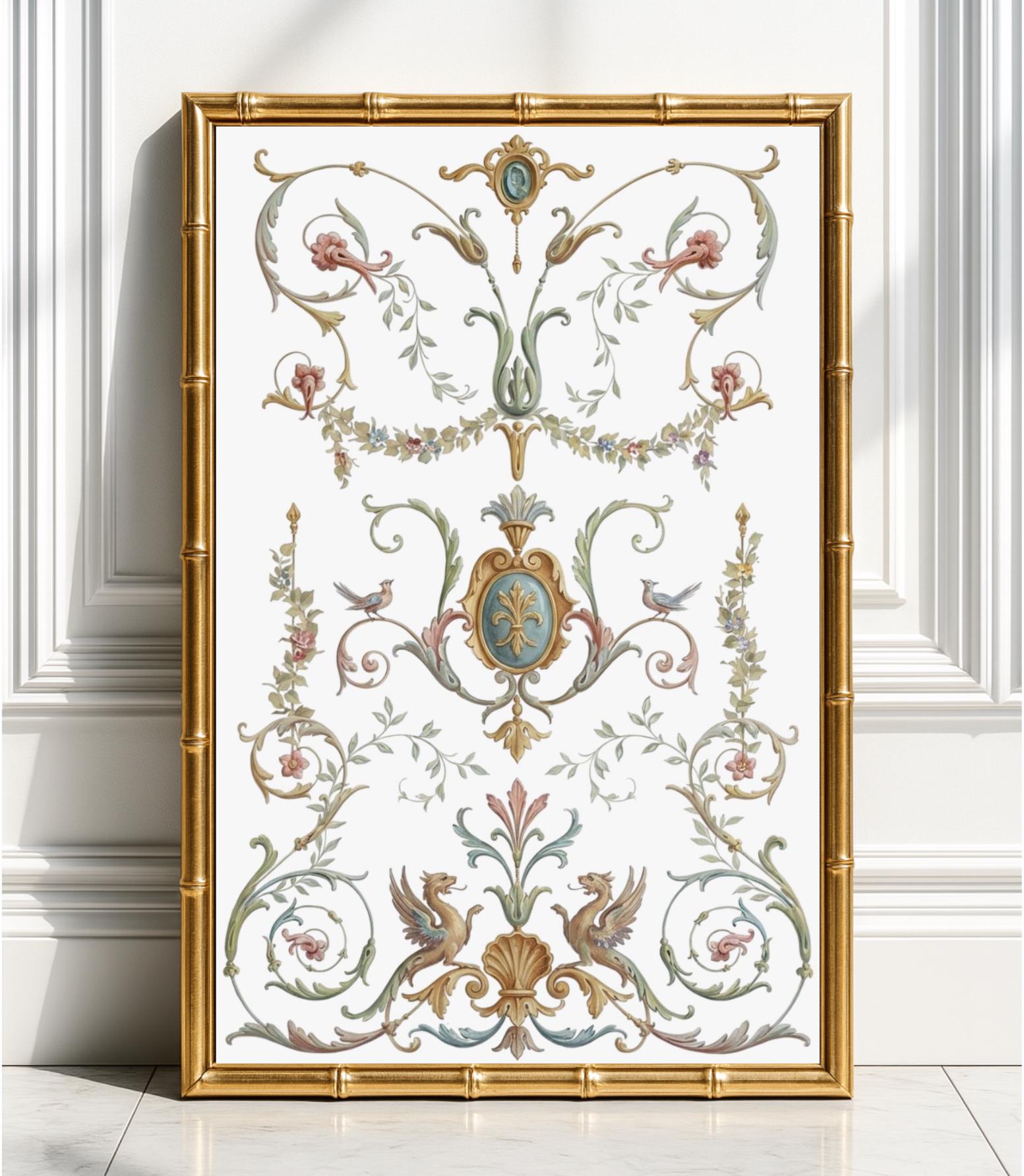 Neoclassical Art - Etsy Vintage framed Neoclassical Wall Art decor main image 1