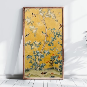 Chinoiserie Wall Panel, Antique Chinese Wallpaper, Vintage Fine Art Print, Asian Wall Decor, Wall Art Poster, Oriental Home Decor | Part 2