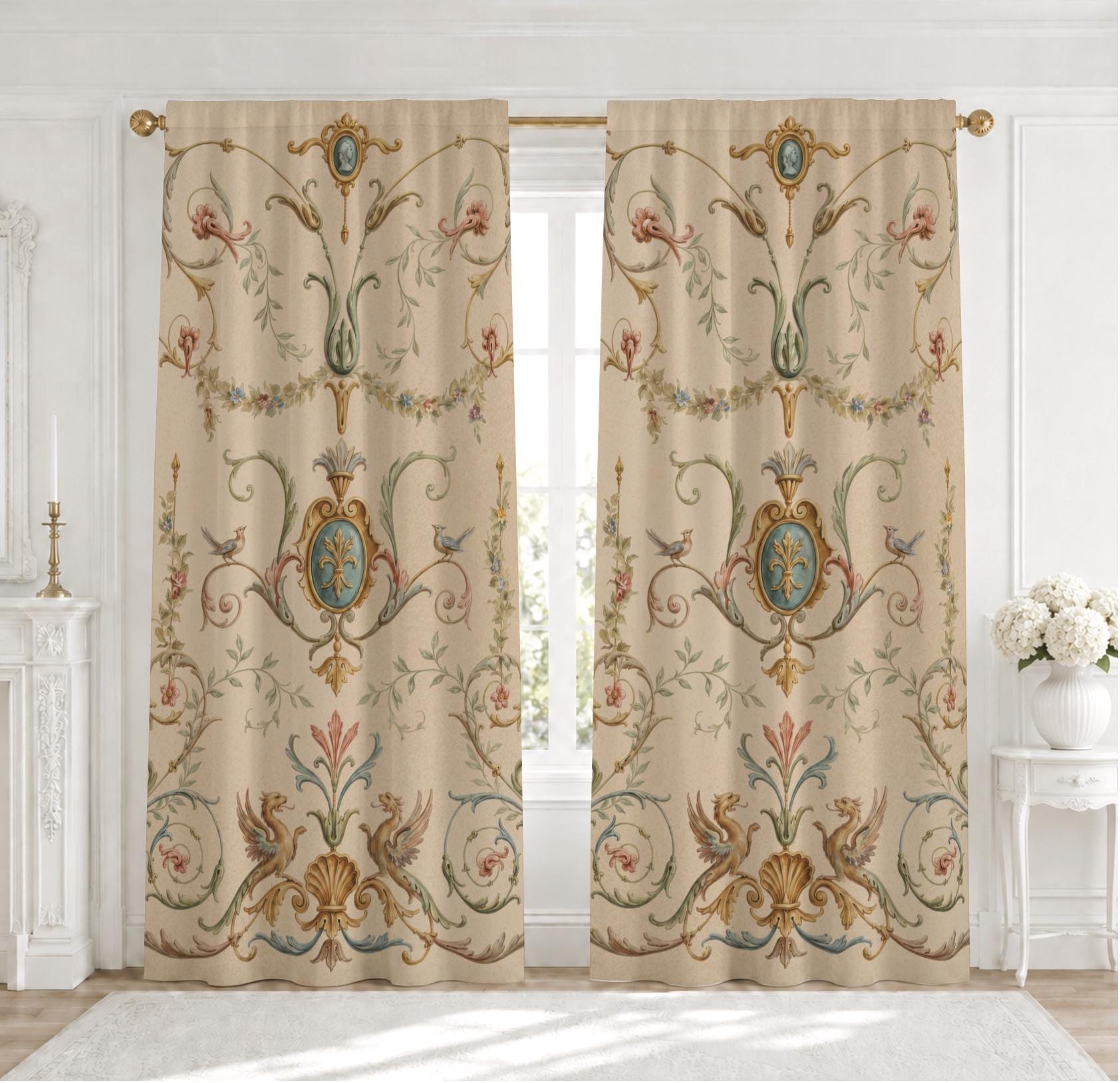Victorian curtains - Etsy 日本