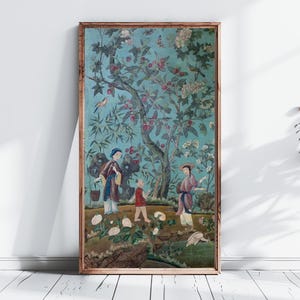 Chinoiserie Fine Art Print, Antique Chinese Wallpaper, Vintage Poster, Home Decor, Asian Wall Art, Oriental Artwork, Wall Decor | Part 3/3
