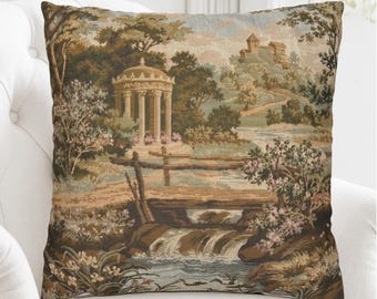Verdure Tapestry Pillow Cover | Vintage Jacquard French Château Décor