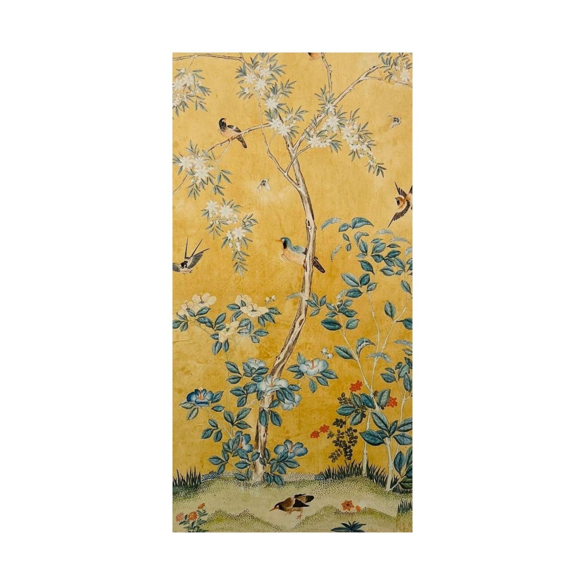 Chinoiserie Wall Panel Antique Chinese Wallpaper Vintage Fine Art Photo Inspiration