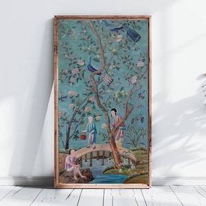 Chinoiserie Fine Art Print, Antique Chinese Wallpaper, Vintage Poster, Home Decor, Asian Wall Art, Oriental Artwork, Wall Decor | Part 1/3