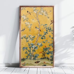 Chinoiserie Wall Panel, Antique Chinese Wallpaper, Vintage Fine Art Print, Asian Wall Decor, Wall Art Poster, Oriental Home Decor | Part 2