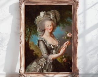 Marie Antoinette Fine Art Print, Elegant Poster, Classic Wall Decor, Vintage French Rococo Artwork, Antique Home Decor, Versailles Wall Art