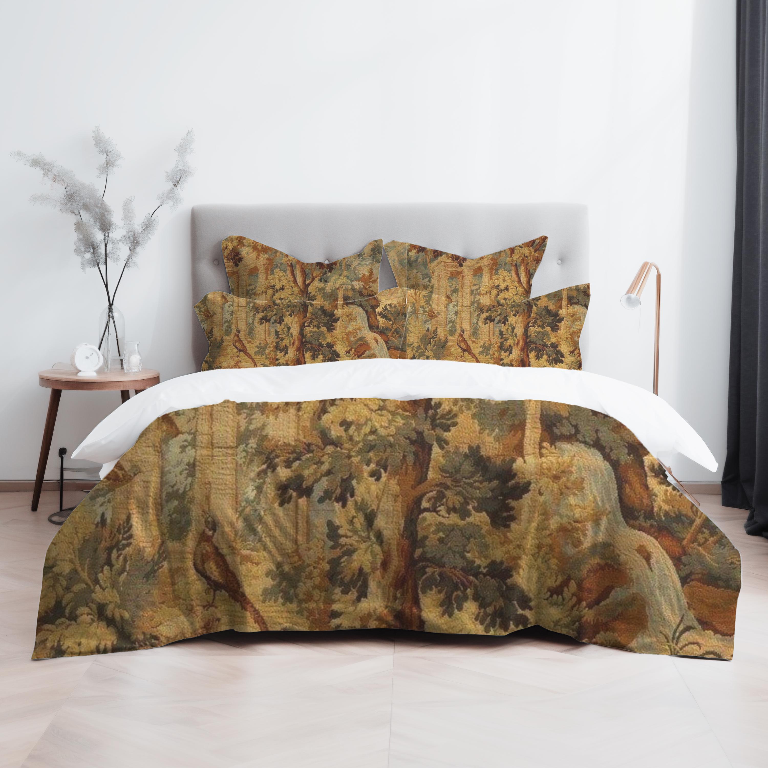 Housse De Couette Ancienne Kelsch - À Carreaux Rouges - Lin/chanvre - 165x143 Cm