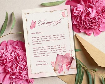 Gift for Her | Printable Memory Journal+Love Coupons+Love Letter | Anniversary Gift for Girlfriend Wife Mom - Personalized Gift for Her
