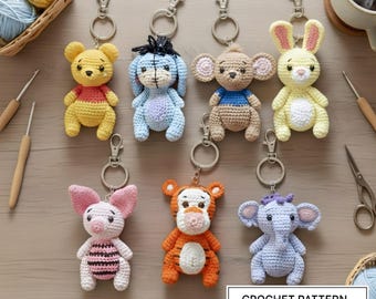 Winnie Crochet Pattern: 6-in-1  The Pooh Amigurumi Friends PDF