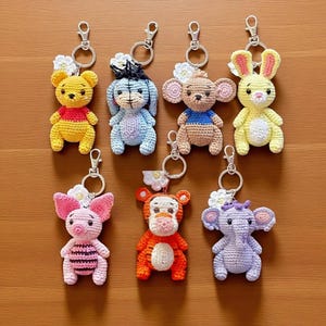 Winnie the Pooh Amigurumi Crochet Pattern PDF – 7 in 1 Cute Friends Plush Toy DIY Tutorial