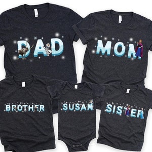 Disney Frozen T-Shirt, Elsa and Anna Family T Shirt, Disney Olaf Shirt, Princess Birthday Shirt,Mom Dad Magical Castle Shirt,Princess Family