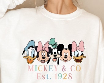Mickey & Co Sweatshirt, Retro Disney Mickey and Co Sweatshirt, Disney Friends Sweatshirt, Disney Sweatshirt, Disney Trip Sweatshirt