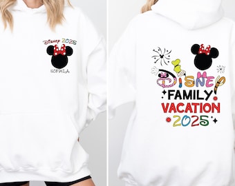 Custom Disney 2025 Family Vacation Hoodie, Mickey Castle 2025 Hoodie, Disneyworld 2025 Hoodie, Disneyland Family Trip Hoodie, Disney Family