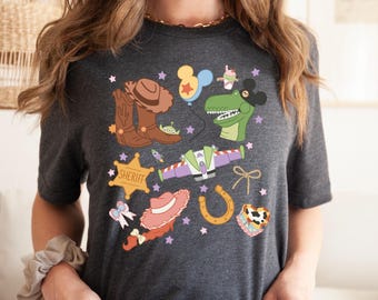 Toy Story Shirt, Woody Buzz Jessie Tee, Pixar Disney Family Trip T Shirt, Cute Disney Gift Top
