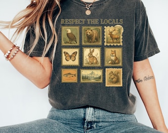 Respect The Local Wildlife Comfort Colors® Shirt, Gift for Nature Lover, Animal Lover Tee, Protect National Parks Shirt,Vintage Wildlife Top