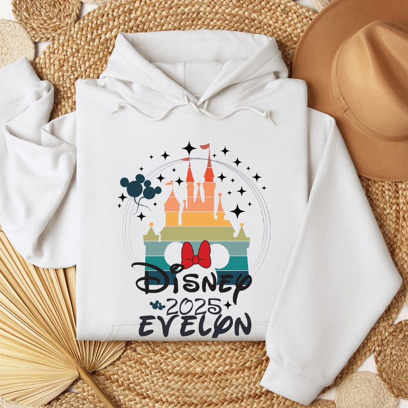 Disney Castle 2025 Hoodie, Disney Family Matching Hoodie, Custom Disney