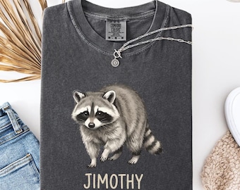 Seattle Short Spine Jimothy Raccoon Comfort Colors© Shirt, Viral Trash Panda Tee, Cute Funny Animal Graphic Apparel, Raccoon Lover Gift