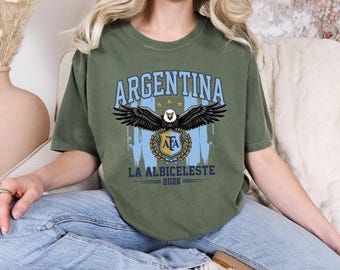 Argentina Worldcup Shirt, La Albiceleste Football Shirt, Soccer Fan Comfort Colors© Shirt
