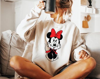 Vintage Minnie Mouse Sweatshirt, Mickey & Friends Vintage Crewneck, Disney Trip Sweatshirt