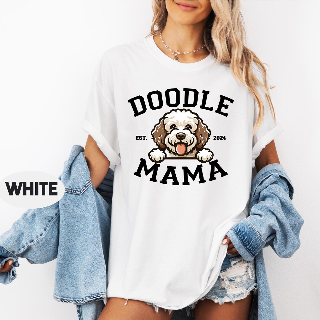 Comfort Colors Custom Doodle Mama Shirt, Personalized Labradoodle Mom ...