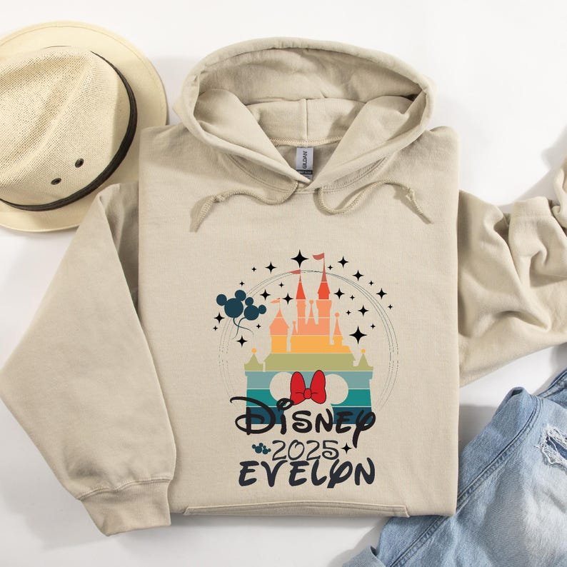 Disney Castle 2025 Hoodie, Disney Family Matching Hoodie, Custom Disney