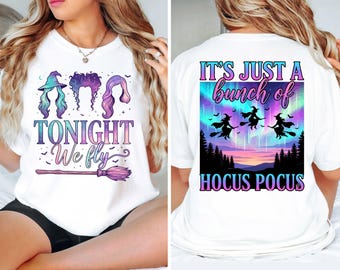 It's Just A Bunch Of Hocus Pocus Shirt, Comfort Colors© Halloween Tee, Witchy Fall Graphic Shirt, Salem Inspired Gift