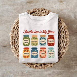 Inclusion Shirt, Neurodiversity Shirt, Inclusion Is My Jam T-Shirt,Special Education Teacher Tee,Autism Awareness Tee Gift,Inclusion Teacher