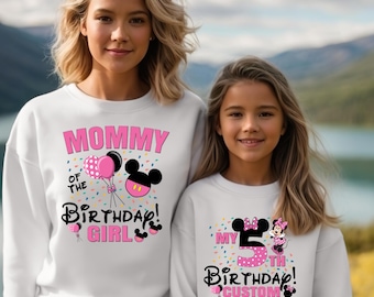 Minnie Birthday Sweatshirt, Custom Minnie Mouse Sweatshirt, Birthday Sweater for Girl,  Personalized Minnie Mouse Birthday Sweatshirt, Girls