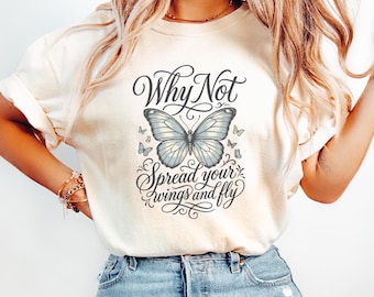 Retro Lizzie McGuire Shirt, Why Not Butterfly Comfort Colors© T-Shirt, Vintage Hilary Duff Top, Y2K Nostalgic Pop Culture Tee