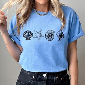 Sea Shells 90s Vintage Style Shirt, Retro Ocean Shell Shirt, Sea Lovers Shirt, Summer Ocean Shirts, Cute Sea Shirt, Summer T Shirt