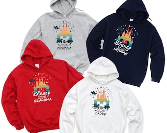 Disney Castle 2025 Hoodie, Disney Family Matching Hoodie, Custom Disney Family 2025 Hoodie, Disney Family Vacation Hoodie,Disney Trip Hoodie