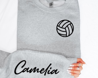 Custom Volleyball Hoodie, Player Name Hoodie, Personalized Team Gift, High School Sports Crewneck