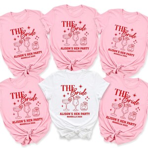 Personalized Hen Party T shirts, Team Bride Bridal Party Shirts, Matching Tribe Bachelorette Hen Party Tops, Bride To Be Custom Shirt