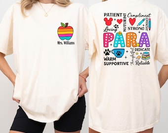 Comfort Colors® Custom Funny Teacher Shirt, Personalized Para Appreciation Tee, Back To School Gift, Teacher Gifts, Paraprofessional Shirt