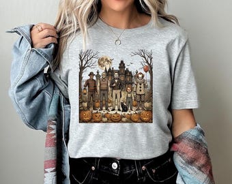 The Boys Are Back in Town Shirt, Retro Horror Movie Tee, Halloween Characters Shirt, Spooky Season Group Apparel