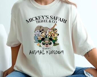 Comfort Colors Vintage Disney Animal Kingdom T-Shirt, Funny Mickey and Friends T Shirt, Disney Safari Mode Shirt,Retro Disney Vacation Shirt