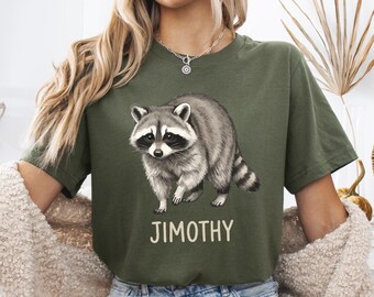 Seattle Short Spine Jimothy Raccoon Shirt, Viral Trash Panda Tee, Cute Funny Animal Graphic Apparel, Raccoon Lover Gift