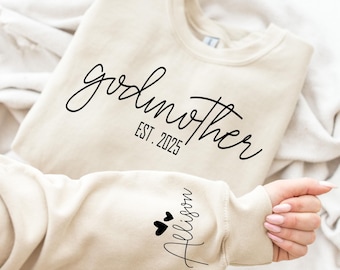 Sudadera personalizada para madrina, regalo de propuesta de madrina personalizado, regalo de bautismo para madrina, suéter de hada madrina, futura madrina