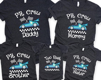 Two Fast 2nd Birthday Shirt, Race Car Birthday Tee, Family Matching Party Shirt, Two Fast Birthday Boy T-Shirt