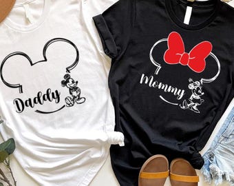 Custom Disney Trip Shirts, Mickey and Minnie Family Tees, Personalized Disney Vacation Shirt, Matching Disney Gift for Family