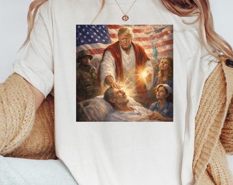 Camiseta cristiana de Trump, camiseta con diseño político espiritual, regalo religioso republicano