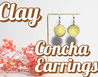 Clay Concha Earrings: Handmade Mexican Sweet Bread Jewelry