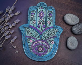 Hamsa Hand Home Decor,  Hand of Fatima Incense Stick Burner, Gift for her Nazar, Evil Eye gift, Amulet gift,