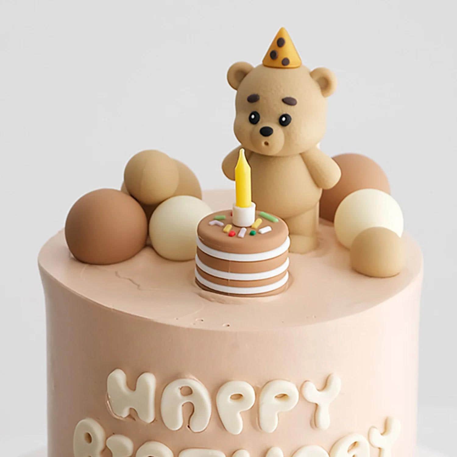 Fondant bear cake topper - Etsy México, image size:1500x1500