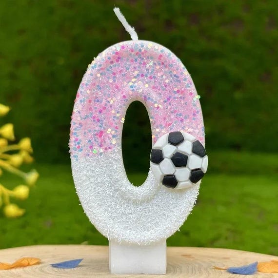 Geburtstagskerze Fußball-Zahl 8 – 6 Cm Hoch, Für Kuchen & Desserts, Bunt, Aus Wachs/Kunststoff