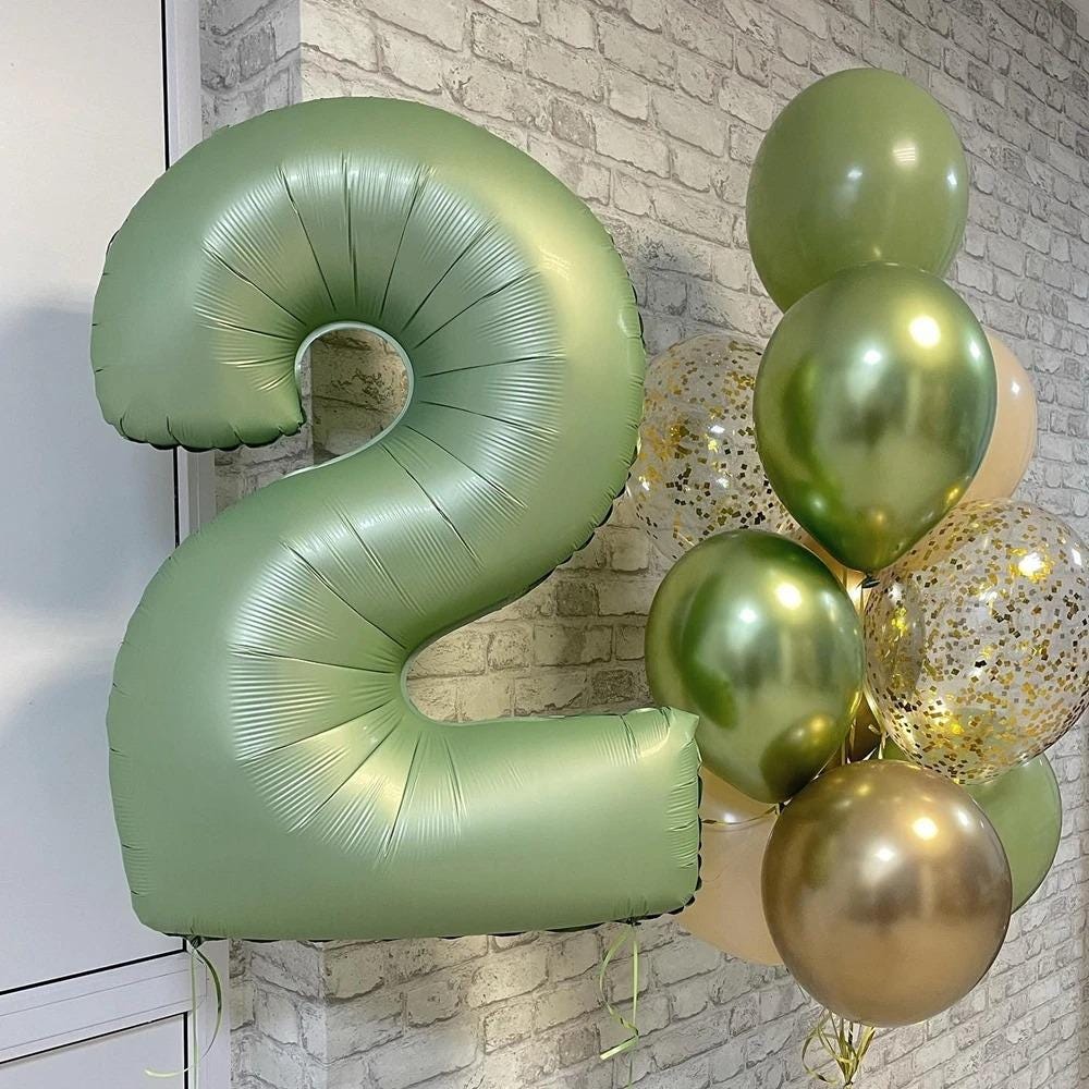YARIEW Happy Birthday Party Dekoration – 30 Salbeigrüne Luftballons, Für Geburtstagsfeiern